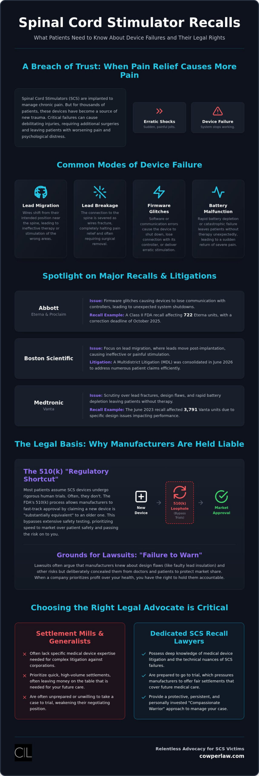 Spinal Cord Stimulator Recall Lawyer: Choosing the Right Advocate for Your Injury Claim